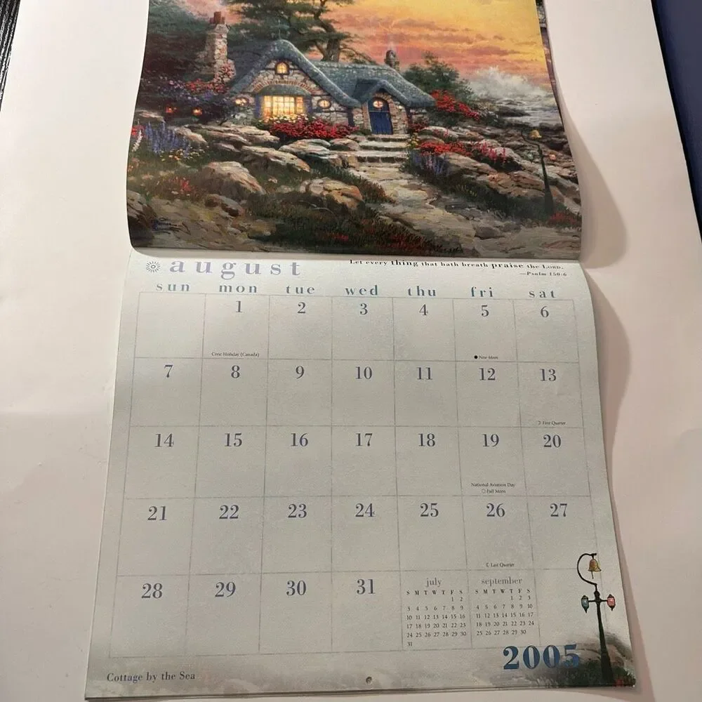 Thomas Kinkade Painter of Light Calendar with Scripture 2005 Wall Calendar